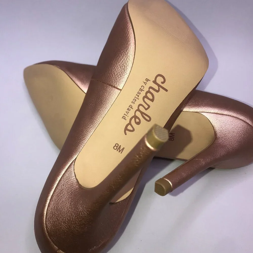 Charles by Charles David Leather Rose Gold Pumps SIZE 8 - Picture 9 of 9